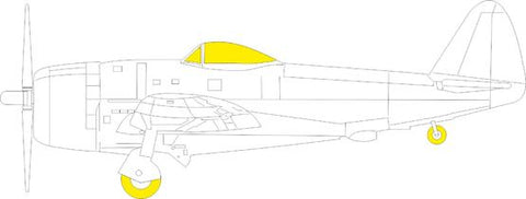 Eduard 1/48 scale paint masks P-47D Bubbletop TFace for Tamiya - EX882