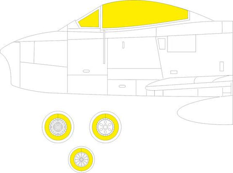 Eduard 1/48 scale paint masks for F-86F-40 TFace by Airfix - EX888