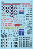 Wolfpack 1/48 decal T-38A Talon USAF 1960 ~ 80 Era - WD48003 for Wolfpack kits