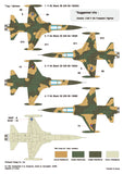 Wolfpack 1/48 decal F-5A/C Skoshi Tiger - USAF & South Vietnam AF in Vietnam War