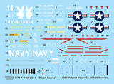 Wolfpack 1/72 decal F-14A Tomcat Pt1 VX-4 Evaluators for Academy kit WD72009